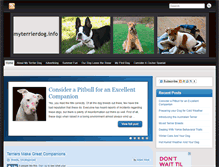 Tablet Screenshot of myterrierdog.info